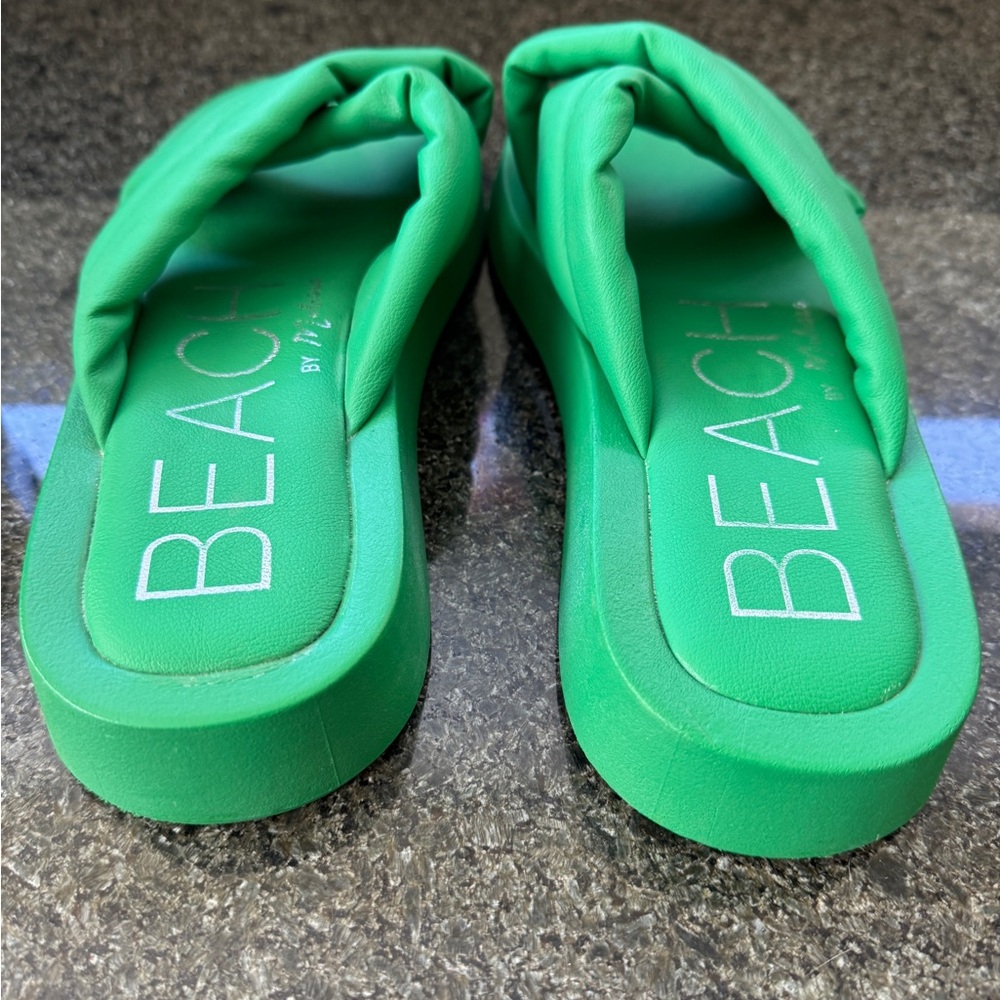 Beach Green Women's Sandals - Picture 2 of 6